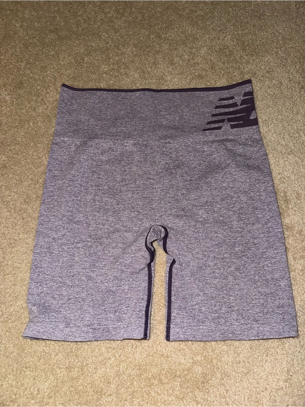 New Balance Heather Gray Seamless High-Rise Bike Shorts